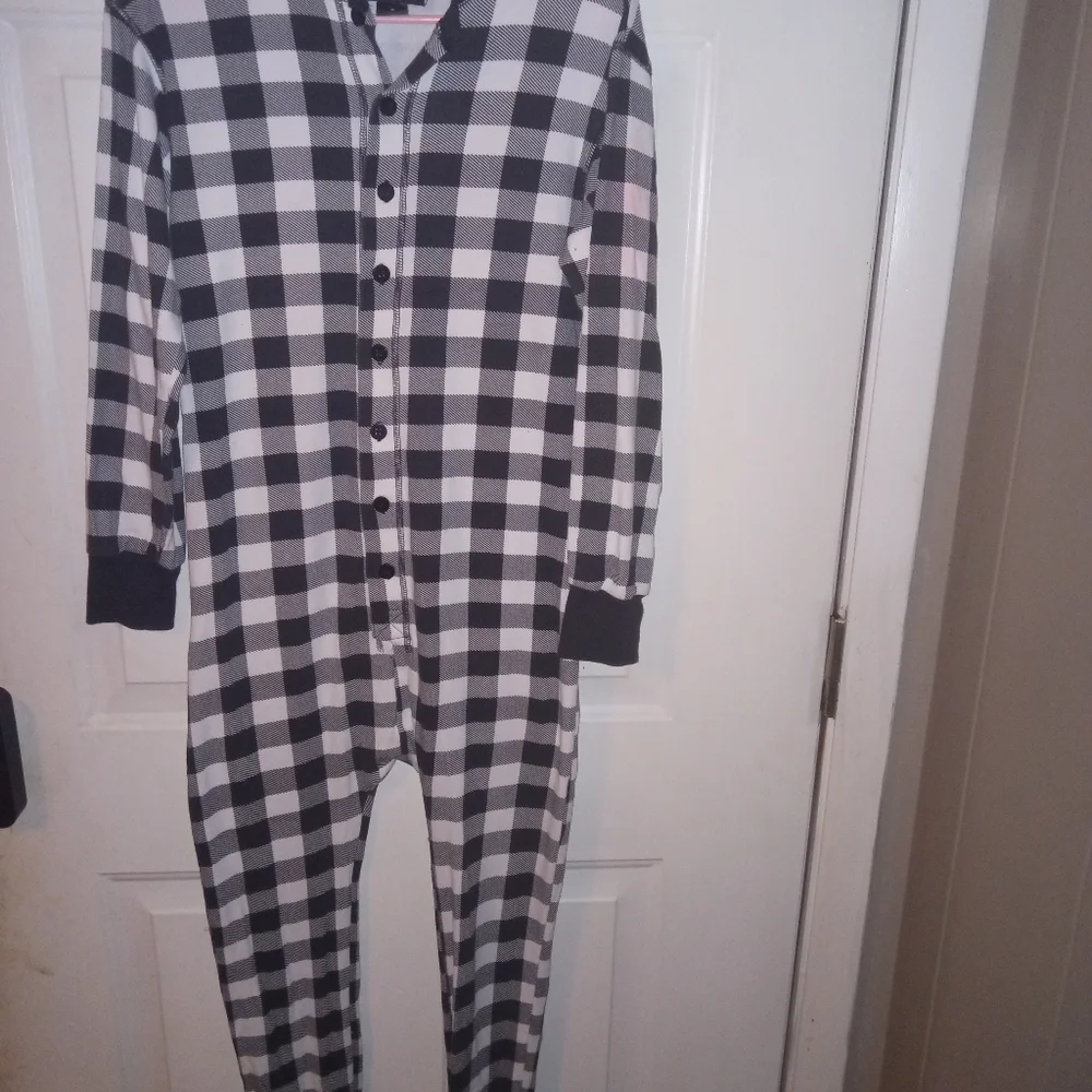 Silver Lilly Union Suit with Drop seat back Plaid Size Medium - Picture 5 of 10